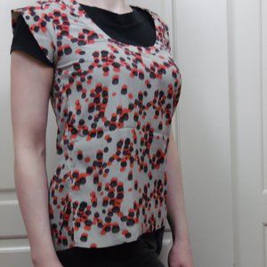 Eclair Purple Pink White Gray Top U Neck